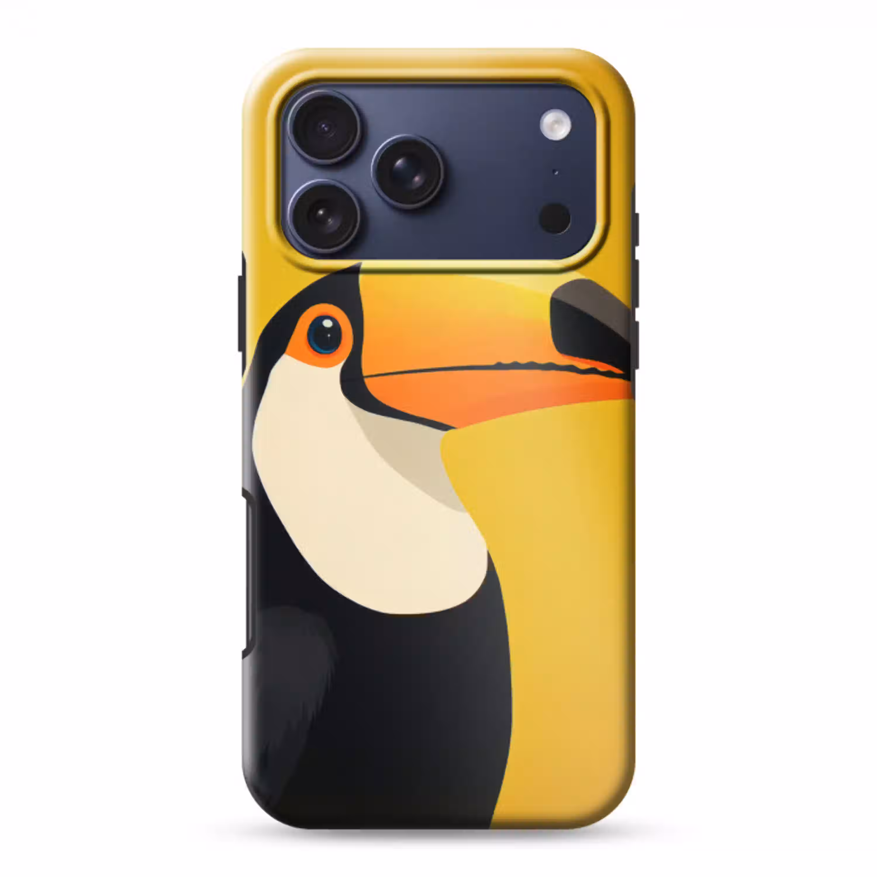 Toekan - Minimalistisch - Snavel - Oranje Toughcase MagSafe Apple iPhone 17 Pro Max klein -3d