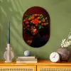 Vrouw - lychee - exotisch Wandcirkel Ovaal Forex klein -sfeer2