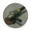 Haakse slijper - Schilderij - Gereedschap Wandcirkel aluminium klein -3d