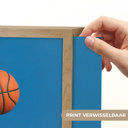 Basket - Bal - Blauw - Zwevend Light Box met batterij (Wandlamp) middel -USP_websiteprintNL