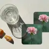 Anjer - Roze - Bloemblaadjes onderzetter kurk middel -sfeer4