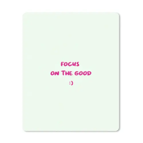 Focus - Beige - Roze - Smiley muismat rubber klein -3d
