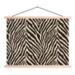 Zebra - Klassiek - Zwart textielposter latten blank klein 122 -3d