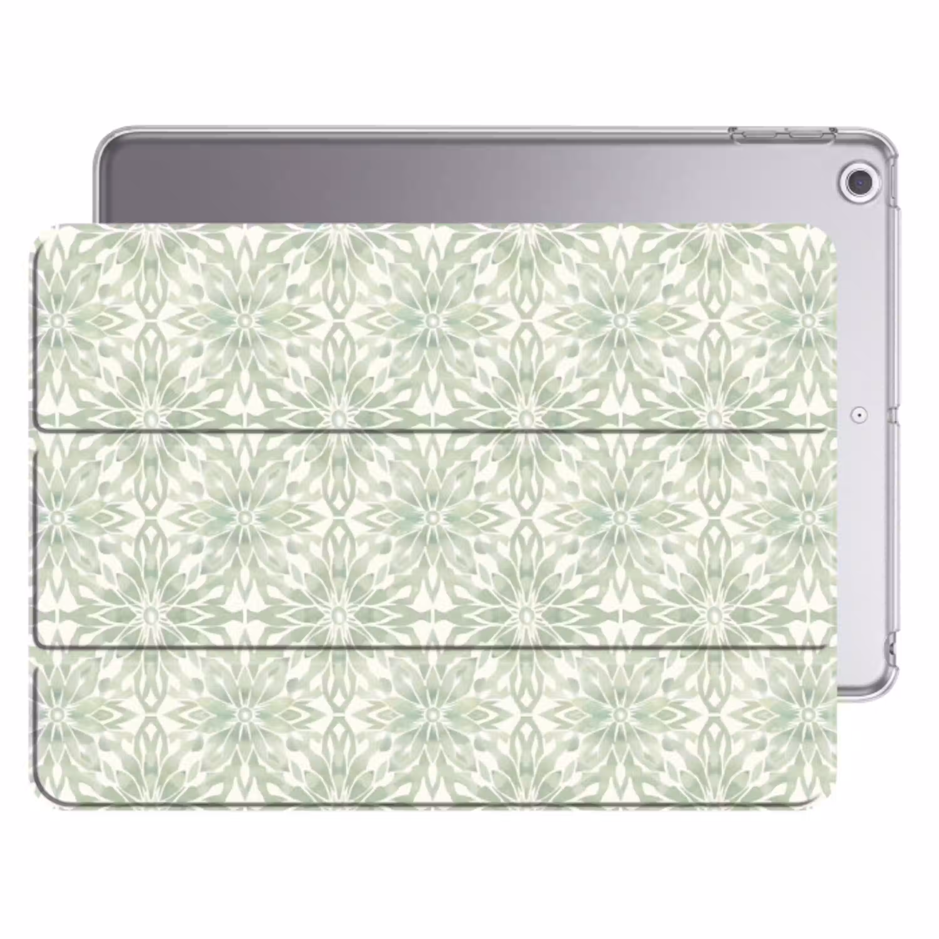 Saliegroen - Symmetrisch - Mandala - Ornament - Patroon Apple iPad 2017 middel 1172 -threedimensional_3d_global