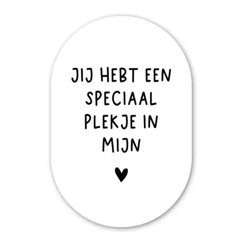 Quotes - Een speciaal plekje in mijn hart - Spreuken Wandcirkel Ovaal Forex klein -3d