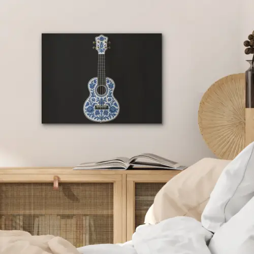 Ukelele - Delfts - Blauw - Muziek PET vilt klein -sfeer3