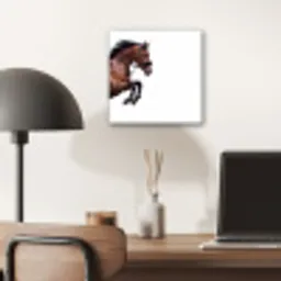 Paard - Springen - Modern aluminium wit klein -sfeer5