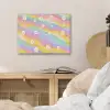 Madeliefjes - Kleurrijk - Pastel - Vrolijk PET vilt klein -sfeer3
