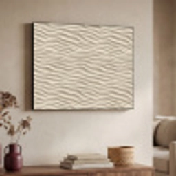 Zand - Golven - Beige Textielframe zwart klein 947 -sfeer3