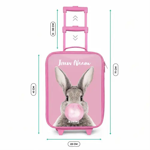 Kauwend knaagje Kinderkoffer - Roze klein -productfoto_formaten