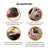 Furture - Geblokt - Rood Inductie beschermer vinyl 3mm klein -zzzzzzz-td-werking