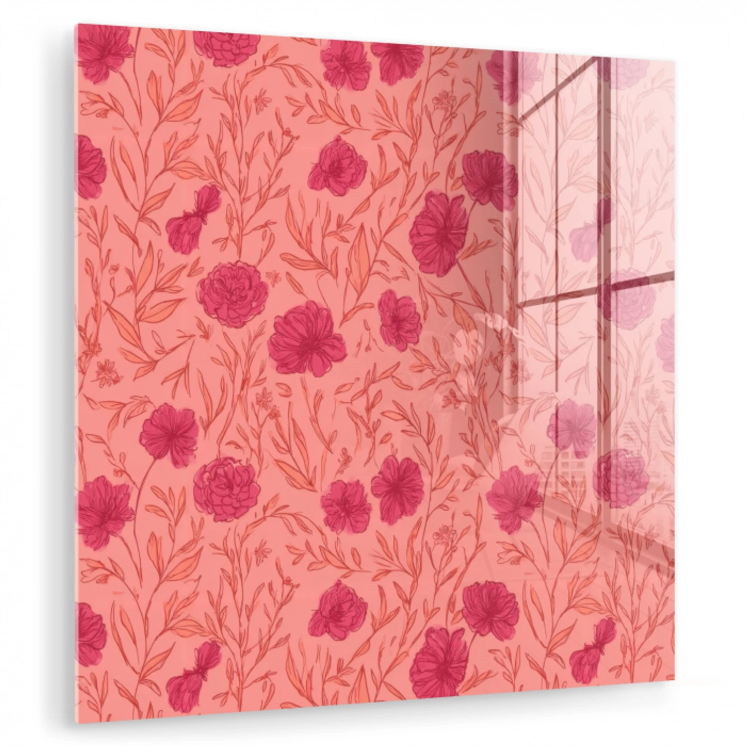 Weidebloemen - Romantisch - Roze plexiglas 5mm klein 11 -zzzproduct_nieuw