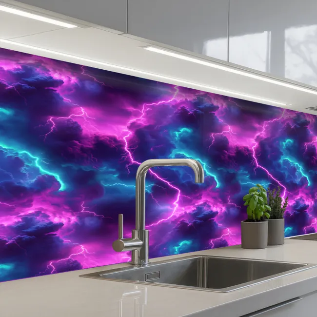 Elektrisch - Neon - Lucht keuken achterwand 2 middel 871 -3d_schuin