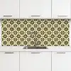 Tegel - Dessin - Groen keuken achterwand 2 middel 871 -3d