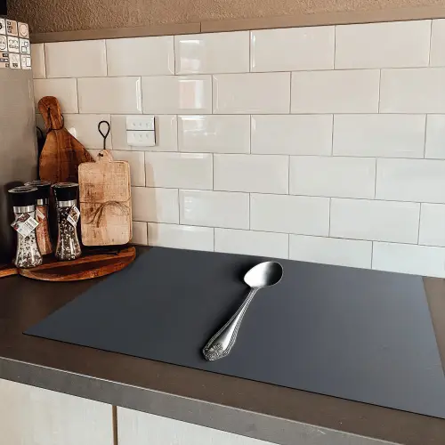 Zilver - Metaal - Lepel Inductie beschermer vinyl 3mm klein -sfeer3