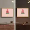 Watermeloen - Ijsje - Pitjes - Rood Light Box met batterij (Wandlamp) middel -sfeer3