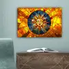 Mozaïek - Zon - Geel - Cirkel canvas 2cm klein -sfeer4