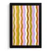 lijnen - Golven - Pastelkleuren - Patroon fotolijst zwart zonder passe partout klein -3d