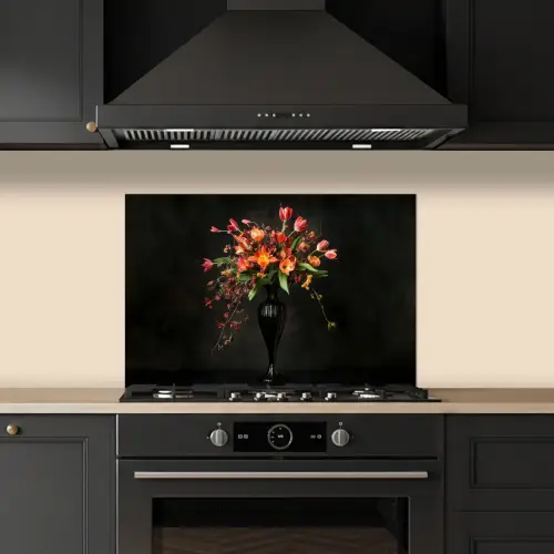 Sierlijk - Boeket - Vaas keuken achterwand spatscherm klein -sfeer1