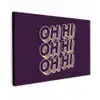 Oh hi - Paars - 3D canvas 2cm klein -z3d
