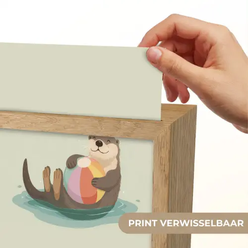 Otter - Strandbal - Kleurrijk Light Box met kabel (Kinderlampje) klein -USP_websiteprintNL