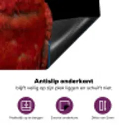 Ara - Portret - Rood Inductie beschermer vinyl 3mm klein -zzzzzzz-cc-onderkant