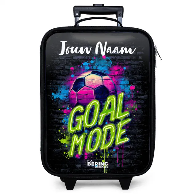 Neon - Graffiti - Voetbal - Kleurrijk Kinderkoffer - Zwart klein -zzz_website3d