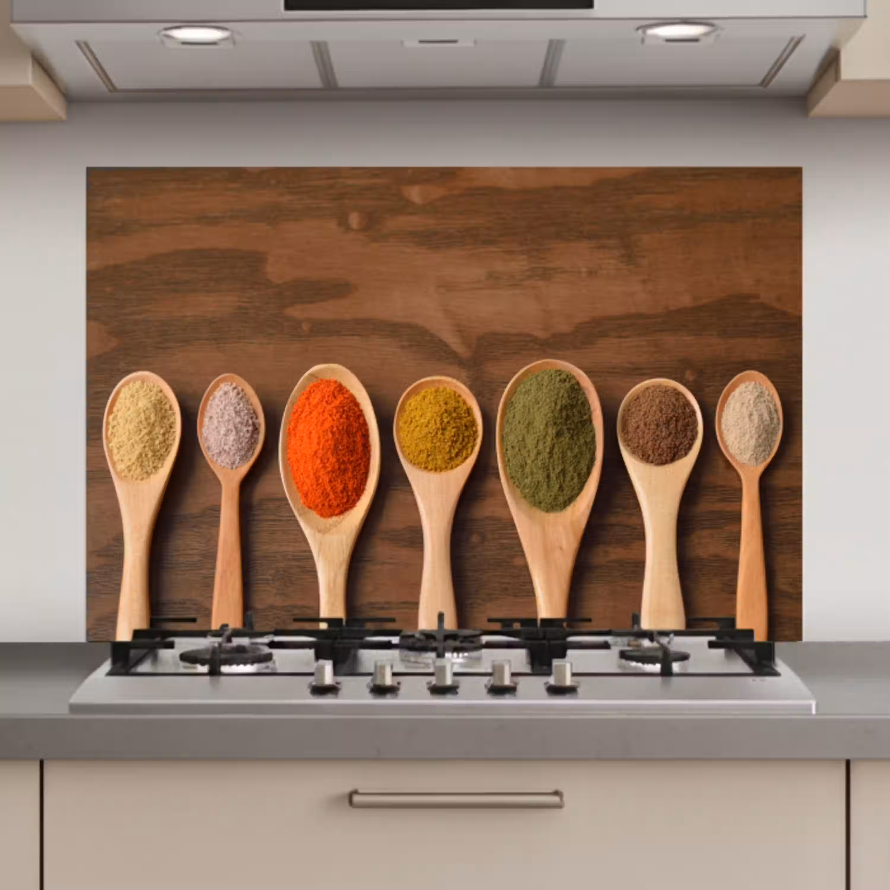 Pollepel - Kruiden - Eten - Specerijen - Tafel keuken achterwand spatscherm klein -3d_website