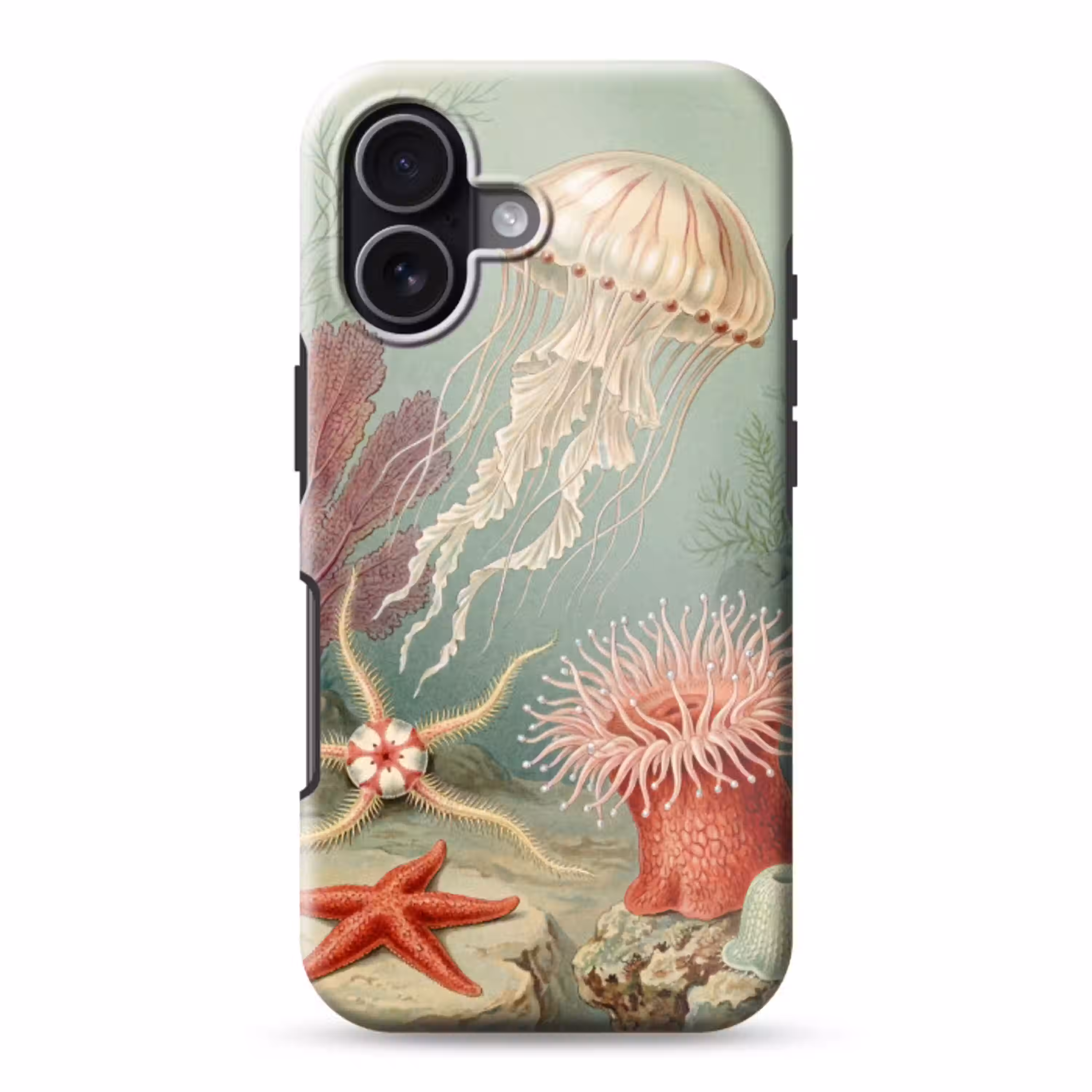 Zeeleven - Kwal - Onderwater - Illustratie - Beige Toughcase MagSafe Apple iPhone 17 klein -3d