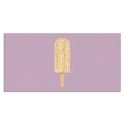 Beige - Ijsje - Spikkels Muismat XXL klein -3d_leeg