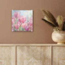 Tulpen - Veld - Lente - Roze plexiglas 5mm klein -sfeer5