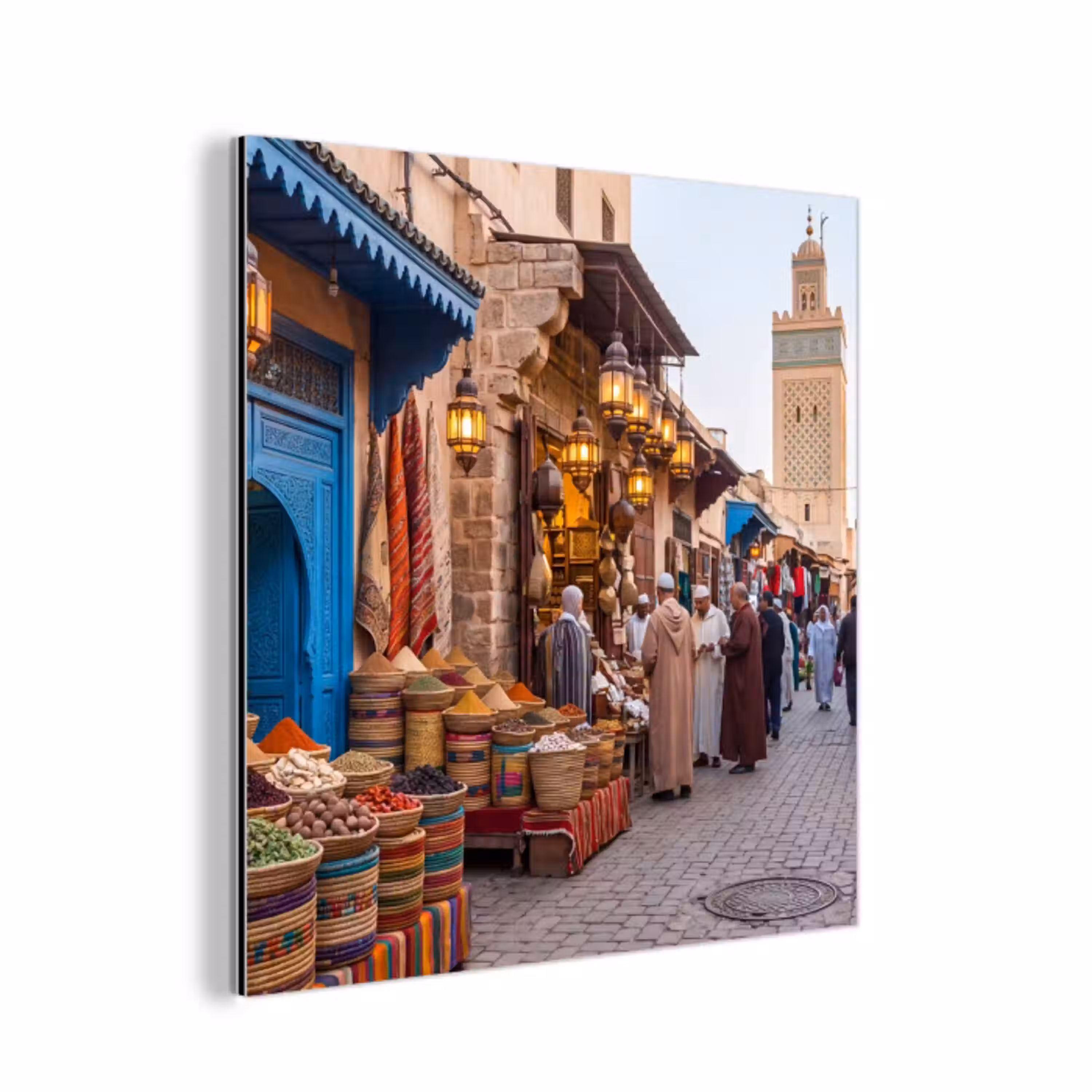Markt - Oosters - Kleurrijk aluminium wit klein -3d
