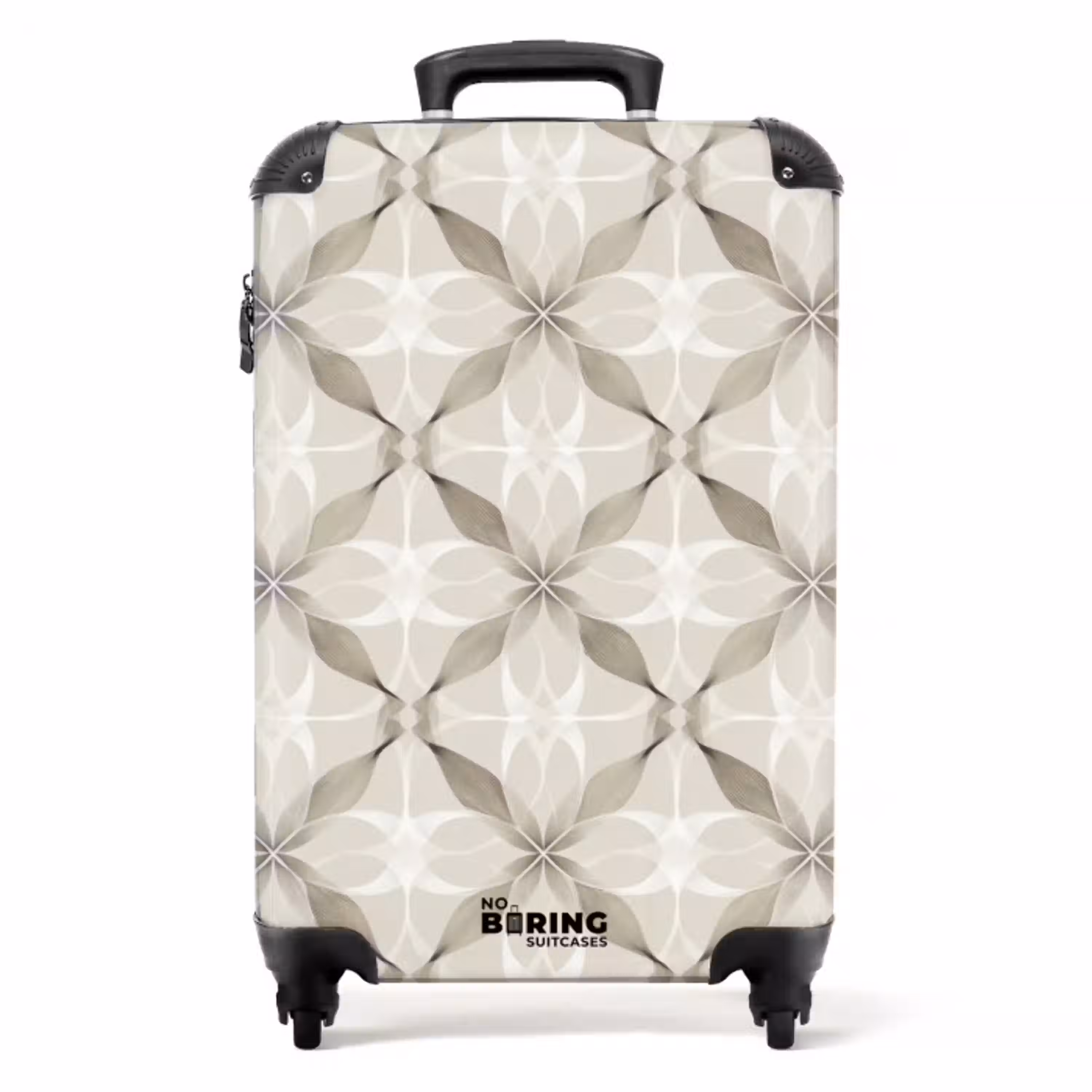 Grafisch - Patroon - Grijs NBS - Handbagage koffer - Volwassenen Unisex middel -productfoto_recht