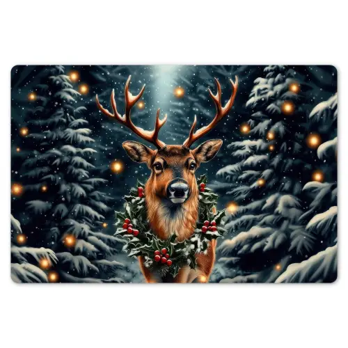 Kerst - Magie - Bos - Kleurrijk Placemat vinyl groot -zzsfeer1_Kitchenyeah-website
