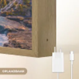 Waterval - Planten - Mos - Landschap - Zonsondergang - Rots Light Box met batterij (Wandlamp) middel -USP_websiteoplaadbaarNL
