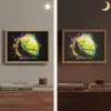 Graffiti - Sport - Tennis - Padel - Bal Light Box met batterij (Wandlamp) middel -sfeer3