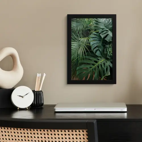 Planten - Jungle - Bladeren - Tropisch fotolijst zwart zonder passe partout klein -sfeer1