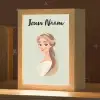 Prinses - Bruin - Haar - Kroon Light Box met kabel (Kinderlampje) klein -zzz_3d_website