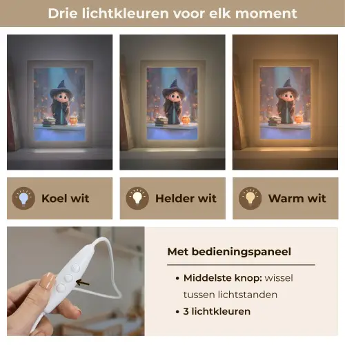 Tovenares - Magie - Toverstaf - Sterren Light Box met kabel klein -USP_lichtkleurNL