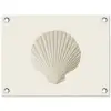 Schelp - Minimalistisch - Wit tuinposter los doek klein -3d