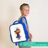 Kleine toverheks met grote bril en sterrenmantel Kinderrugzak - Blauw middel -sfeer3_NL