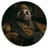 Panda - Hoed - Bril - Pak Wandcirkel plexiglas klein -3d