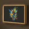 Papegaai - Vogel - Dier - Kleurrijk - Verf Light Box met batterij (Wandlamp kind) middel -z3d_website