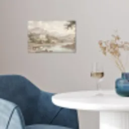 Landhuis - Rivier - Vee poster papier klein -sfeer3