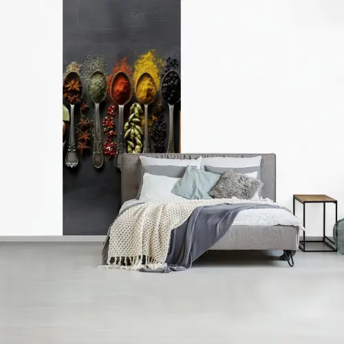 Lepels - Specerijen - Kaneel - Chili fotobehang vinyl groot -slaapkamer