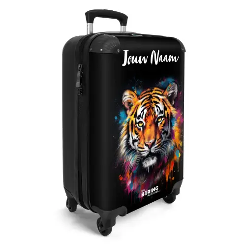 Tijger als Street Art Kunstwerk NBS - Handbagage koffer - Kinderen Unisex middel -productfoto_3d