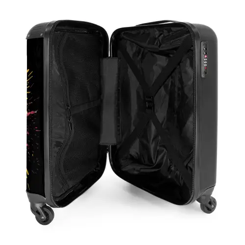 Honkbal met graffiti NBS - Handbagage koffer - Kinderen Unisex middel -binnenkant
