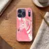 Zebra - Pink - Verf Telefoonhoesje iPhone 17 Pro klein -sfeer1