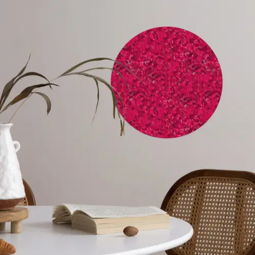 Vloeiend - Verf - Texturen - Rood Wandcirkel behangsticker klein 186 -sfeer3