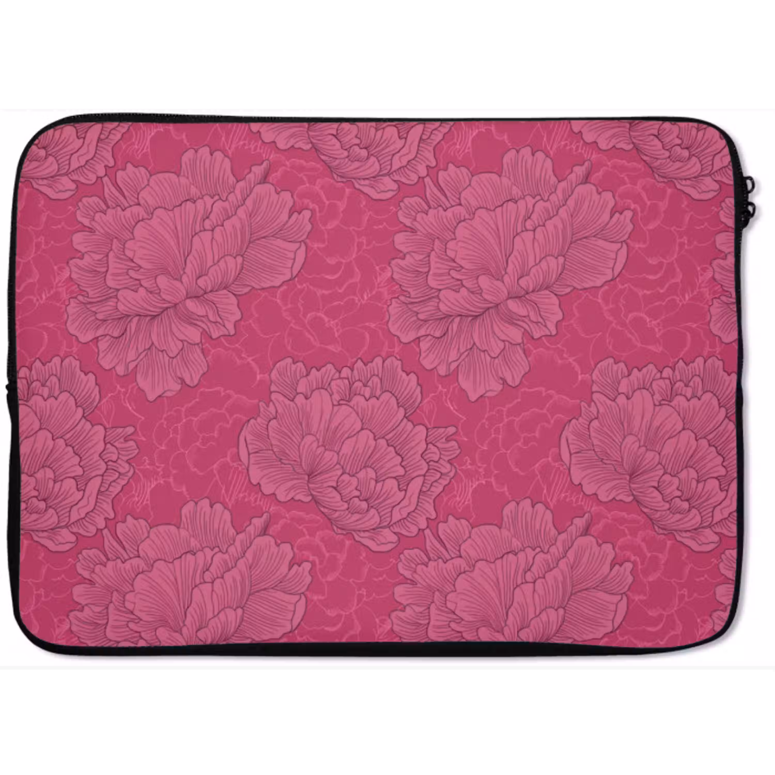 Pioenrozen - Energiek - Roze laptophoes neopreen klein 279 -zkaufland3dotto